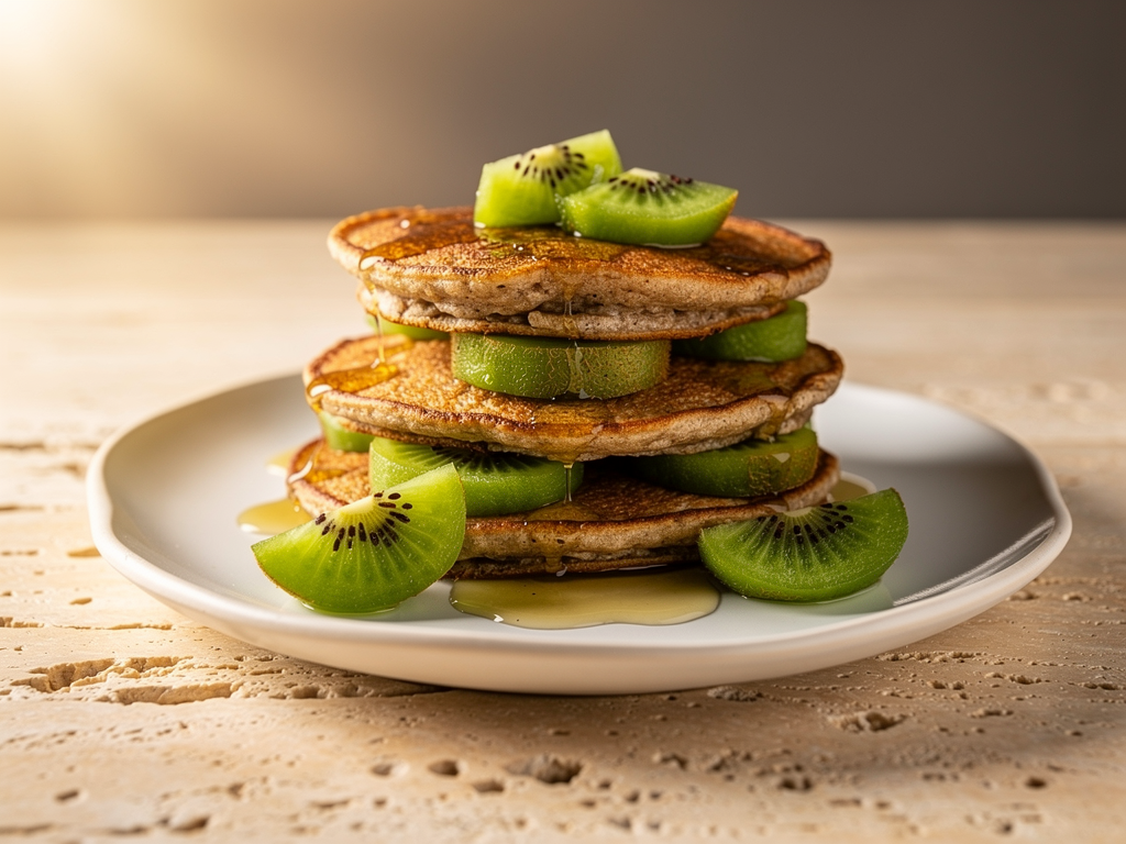 Placki owsiane z kiwi